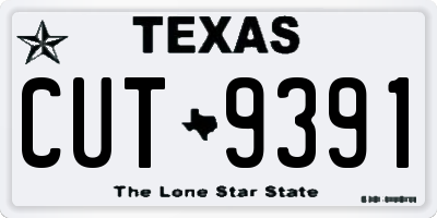 TX license plate CUT9391