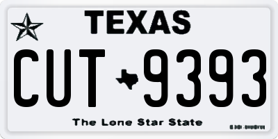 TX license plate CUT9393