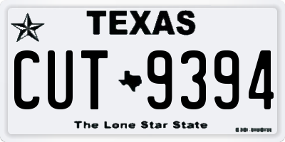 TX license plate CUT9394