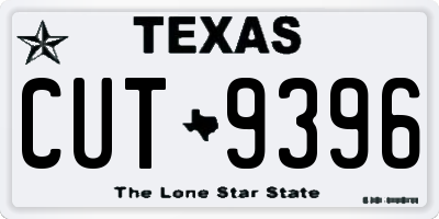 TX license plate CUT9396