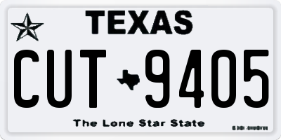 TX license plate CUT9405