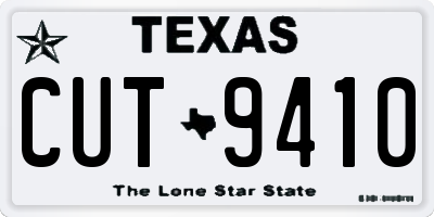 TX license plate CUT9410