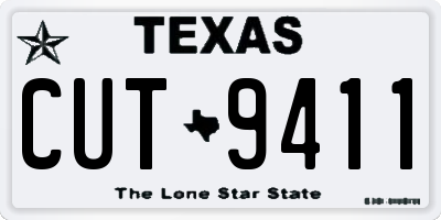 TX license plate CUT9411