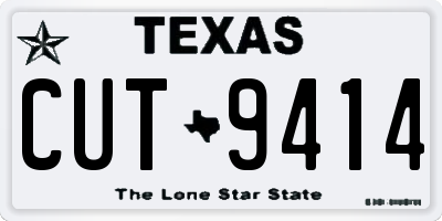 TX license plate CUT9414