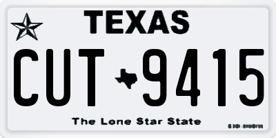 TX license plate CUT9415