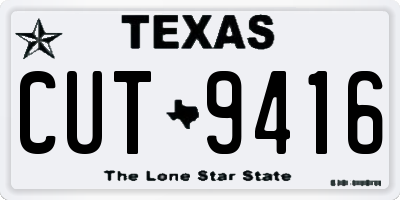 TX license plate CUT9416