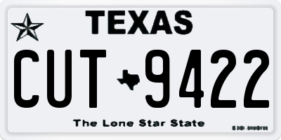 TX license plate CUT9422
