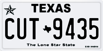 TX license plate CUT9435