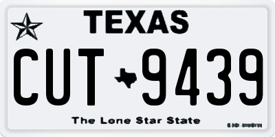 TX license plate CUT9439