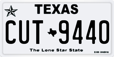 TX license plate CUT9440