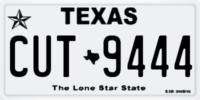 TX license plate CUT9444