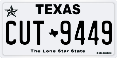 TX license plate CUT9449