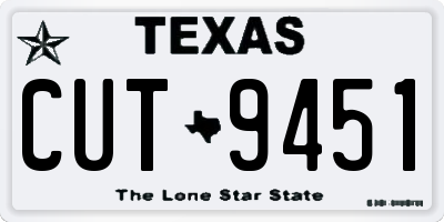 TX license plate CUT9451