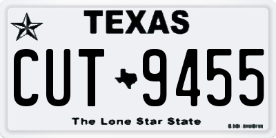 TX license plate CUT9455