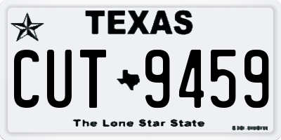 TX license plate CUT9459