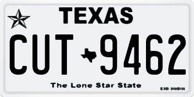 TX license plate CUT9462
