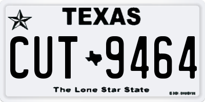 TX license plate CUT9464