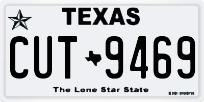 TX license plate CUT9469