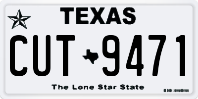 TX license plate CUT9471