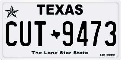 TX license plate CUT9473