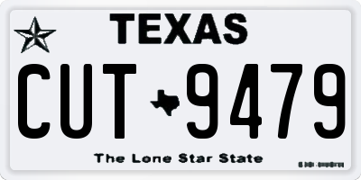 TX license plate CUT9479