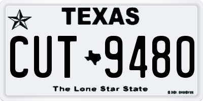 TX license plate CUT9480