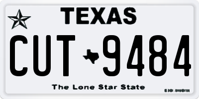 TX license plate CUT9484