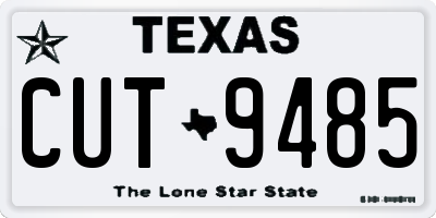 TX license plate CUT9485