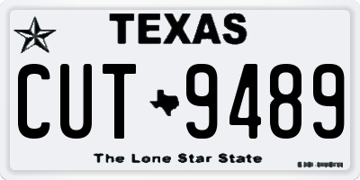 TX license plate CUT9489