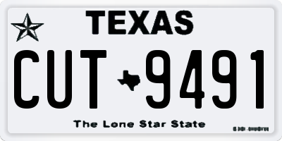 TX license plate CUT9491