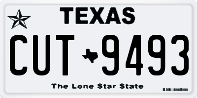 TX license plate CUT9493