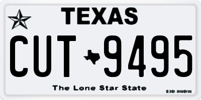 TX license plate CUT9495