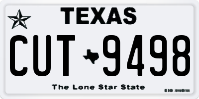 TX license plate CUT9498
