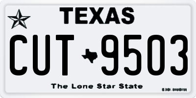 TX license plate CUT9503