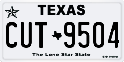 TX license plate CUT9504