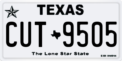 TX license plate CUT9505
