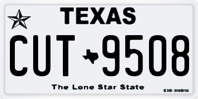 TX license plate CUT9508