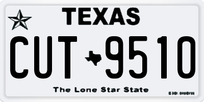 TX license plate CUT9510