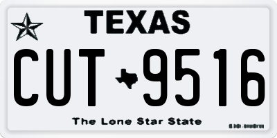 TX license plate CUT9516