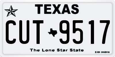 TX license plate CUT9517