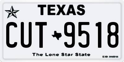 TX license plate CUT9518