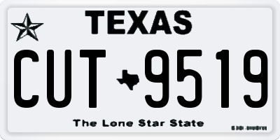 TX license plate CUT9519