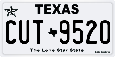 TX license plate CUT9520