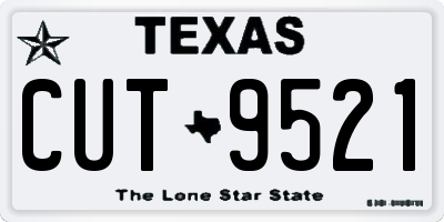 TX license plate CUT9521