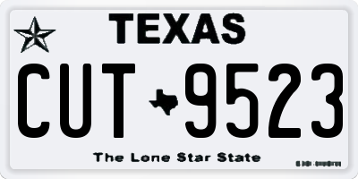 TX license plate CUT9523