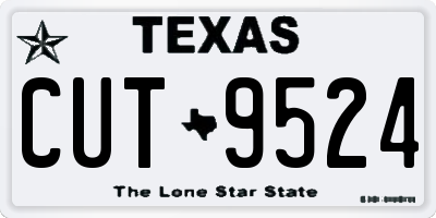 TX license plate CUT9524