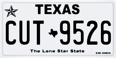 TX license plate CUT9526