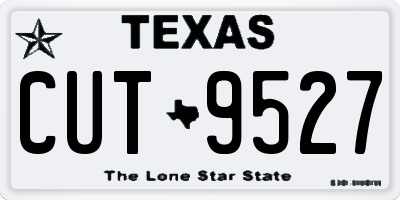 TX license plate CUT9527