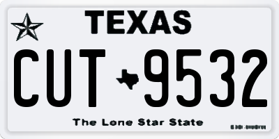 TX license plate CUT9532
