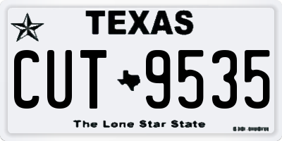 TX license plate CUT9535
